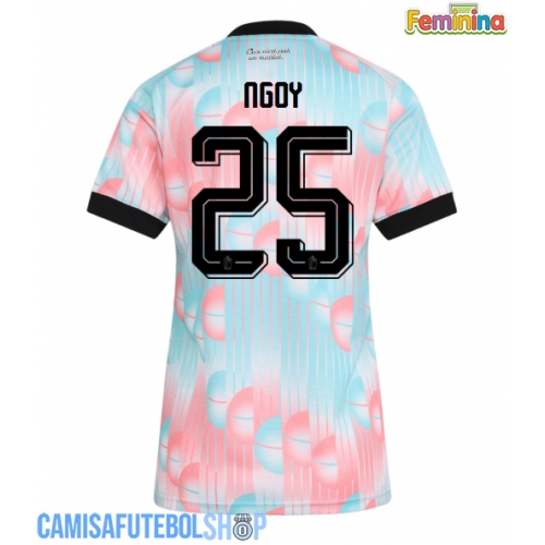 Camisa de time de futebol Bélgica Nathan Ngoy #25 Replicas 2º Equipamento Feminina Mundo 2026 Manga Curta